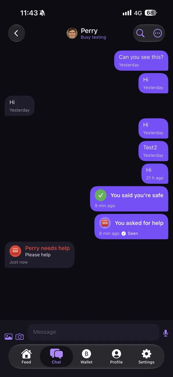 A private chat in Shard